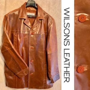 Vintage XLT Wilsons Leather Car Coat